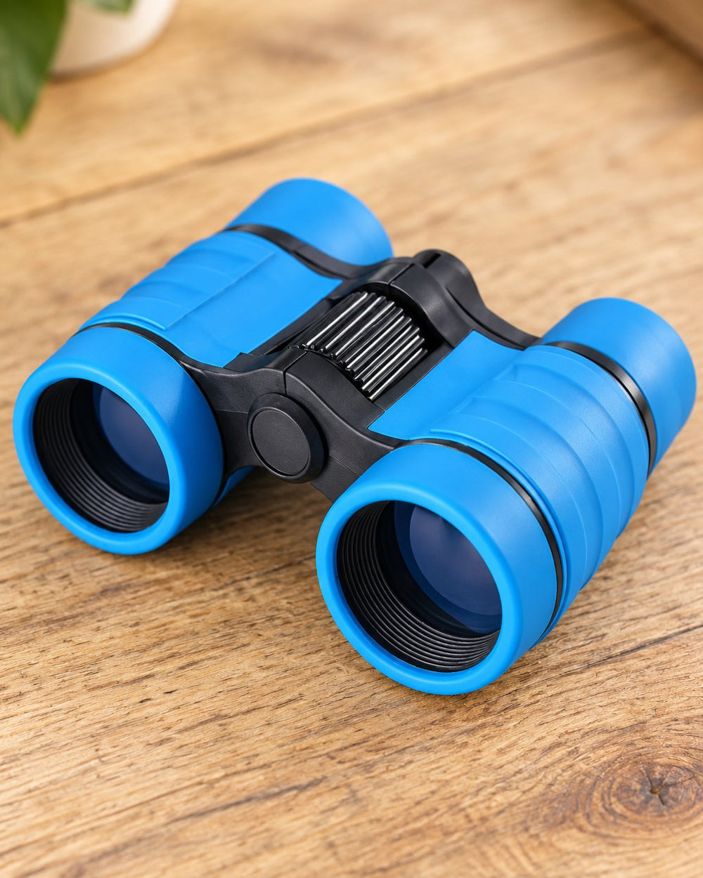 Close-up of the centre focus wheel and lenses