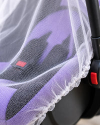 Close-up of the fine white mesh and gathered elastic hem