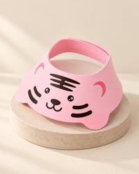 Pink tiger-face shampoo visor